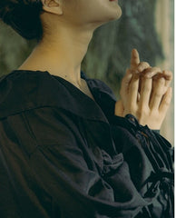 Kristen Linen Cotton Ruffle Top