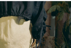 Kristen Linen Cotton Ruffle Top