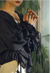 Kristen Linen Cotton Ruffle Top