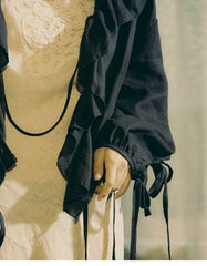 Kristen Linen Cotton Ruffle Top