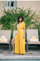 Linen Beach Cover-Up with Front Tie and Relaxed Silhouette for Effortless Layering