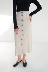 Fitted Cotton Jersey Top with Square Scoop Neckline and Long Sleeves for Everyday Layering