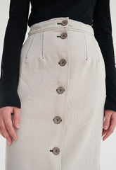 Fitted Cotton Jersey Top with Square Scoop Neckline and Long Sleeves for Everyday Layering