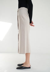 Fitted Cotton Jersey Top with Square Scoop Neckline and Long Sleeves for Everyday Layering