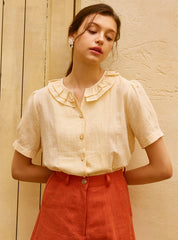 High-Waisted Linen Shorts for Women with Tailored Fit and Side Pockets – Lightweight Summer Wear