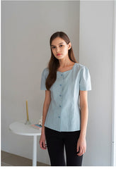 High-Waisted Linen Pants with Tailored Fit and Flared Hem for Effortless Everyday Elegance