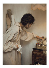 Vestido sin mangas de lino y algodón Maisy