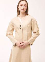 Structured Linen Blazer with Tailored Fit and Double Button Closure for Effortless Sophistication