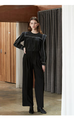 High-Waisted Wide Leg Linen Pants for Women – Breathable Tailored Trousers for All-Day Comfort