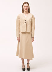 Structured Linen Blazer with Tailored Fit and Double Button Closure for Effortless Sophistication