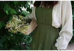 Hannah Linen Cotton Pinafore Dress