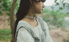 Delantal de lino y algodón Cara