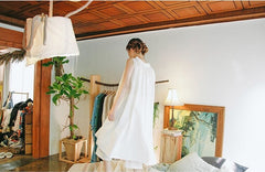 Vestido midi sin mangas de lino y algodón Marissa