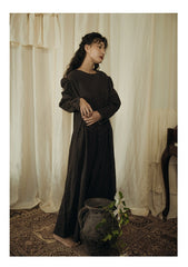 Vestido largo Katherine de lino y algodón