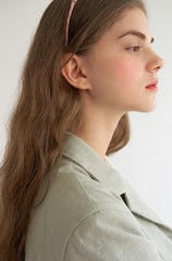 Short Sleeve Linen Shirt Dress with Waist Tie Belt and Contrast Collar for Effortless Chic