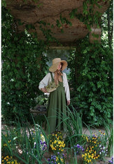 Hannah Linen Cotton Pinafore Dress