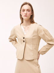 A-Line Linen Midi Skirt with Overlap Front and High Waist for Polished Everyday Elegance