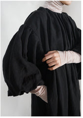 Vestido largo Delia de lino y algodón con espalda abierta