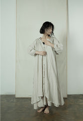 Tiffany Linen Cotton Maxi Shirt Dress