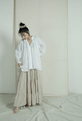 Camisa de manga larga Patricia de lino y algodón