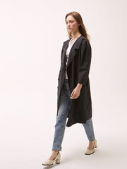 Chic Double-Breasted Linen Dress with Statement Collar and Puff Sleeves for Elegant Styling