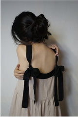 Angelina Linen Cotton Maxi Tiered Slip Dress