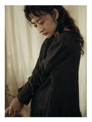 Vestido largo Katherine de lino y algodón