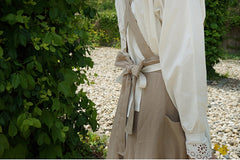 Vestido estilo pichi de lino y algodón Hannah