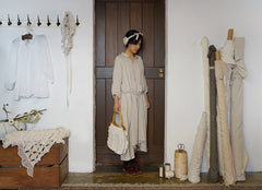 Vestido camisero largo de lino y algodón Tiffany