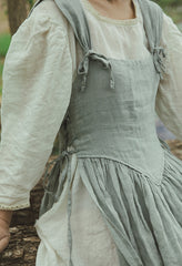 Delantal de lino y algodón Cara