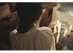 Vestido largo de lino y algodón Elsa