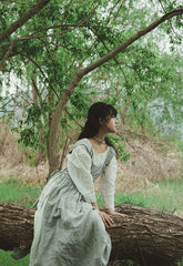 Delantal de lino y algodón Cara