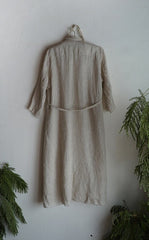 Marie Linen Cotton Long Sleeve Maxi Dress