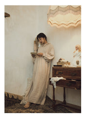 Vestido sin mangas de lino y algodón Maisy