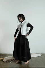 Chaleco vintage de lino y algodón Marina