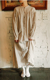 Dorothy Linen Cotton Maxi Shirt Dress