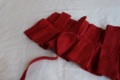 Bufanda plisada de lino y algodón