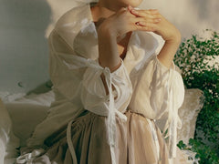 Kristen Linen Cotton Ruffle Top