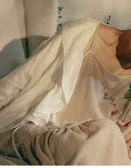 Kristen Linen Cotton Ruffle Top