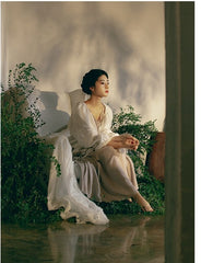 Kristen Linen Cotton Ruffle Top