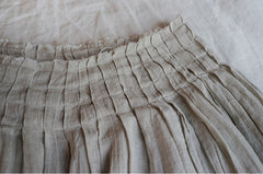 Falda larga cruzada de lino y algodón Patricia