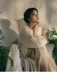 Kristen Linen Cotton Ruffle Top