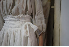 Falda larga cruzada de lino y algodón Patricia