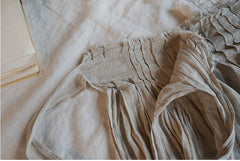 Falda larga cruzada de lino y algodón Patricia