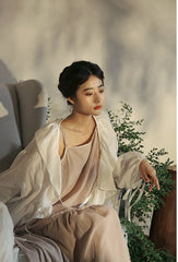 Kristen Linen Cotton Ruffle Top