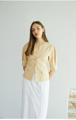 High-Waisted Linen Midi Skirt with Clean Front and Straight Cut – Minimalist Summer Essential