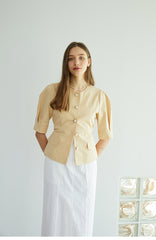 High-Waisted Linen Midi Skirt with Clean Front and Straight Cut – Minimalist Summer Essential