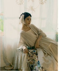 Beverly Linen Cotton Long Sleeve Maxi Dress