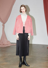 High-Waisted Pleated Silk Midi Skirt for Women with Elastic Waistband – Elegant Evening Bottom