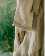 Beverly Linen Cotton Long Sleeve Maxi Dress